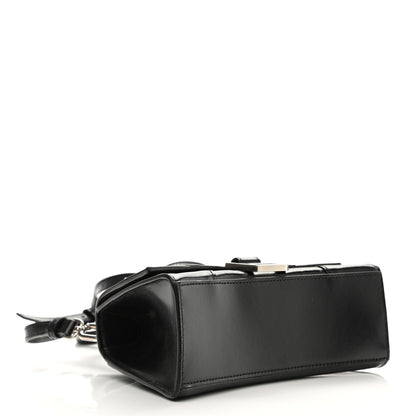 Balenciaga Box Calfskin Graffiti Logo Hourglass Top Handle Bag XS Black Silver 3 of 12