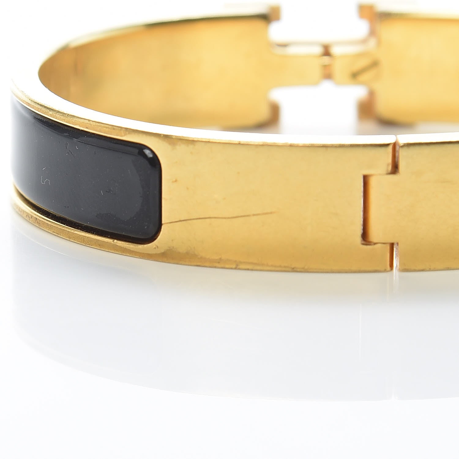 Hermes Enamel Narrow Clic Clac H Bracelet PM Black 7 of 8