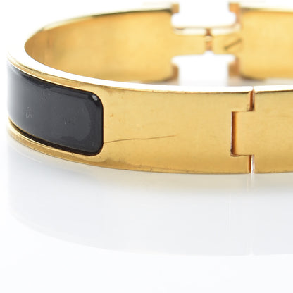 Hermes Enamel Narrow Clic Clac H Bracelet PM Black 7 of 8