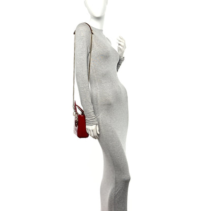 Christian Dior Patent Cannage Mini Lady Dior Red 3 of 11