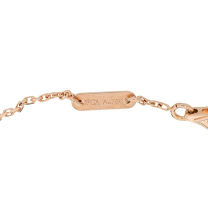 Van Cleef & Arpels 18K Rose Gold Carnelian Sweet Alhambra Bracelet 4 of 4