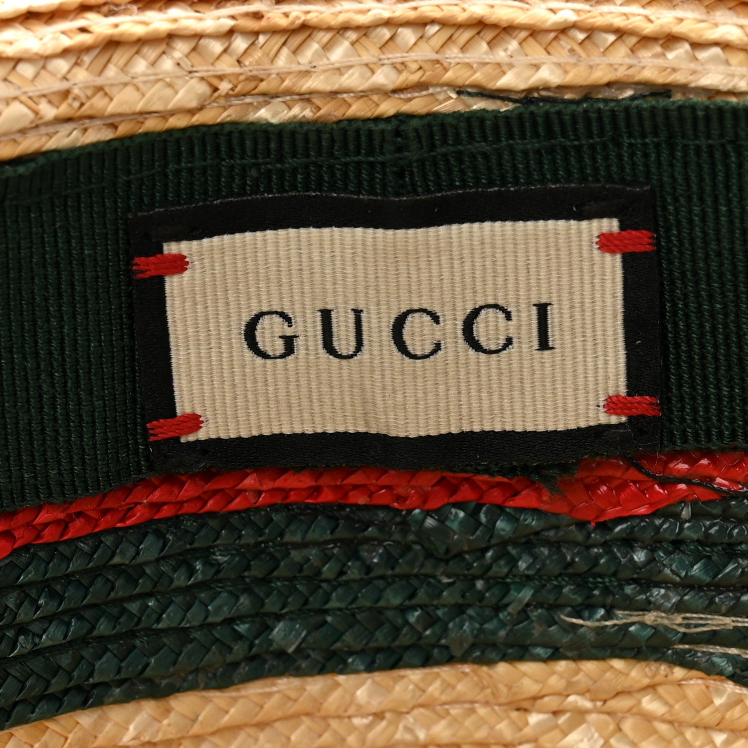Gucci Abaca Straw Web Fedora Hat L 8 of 9