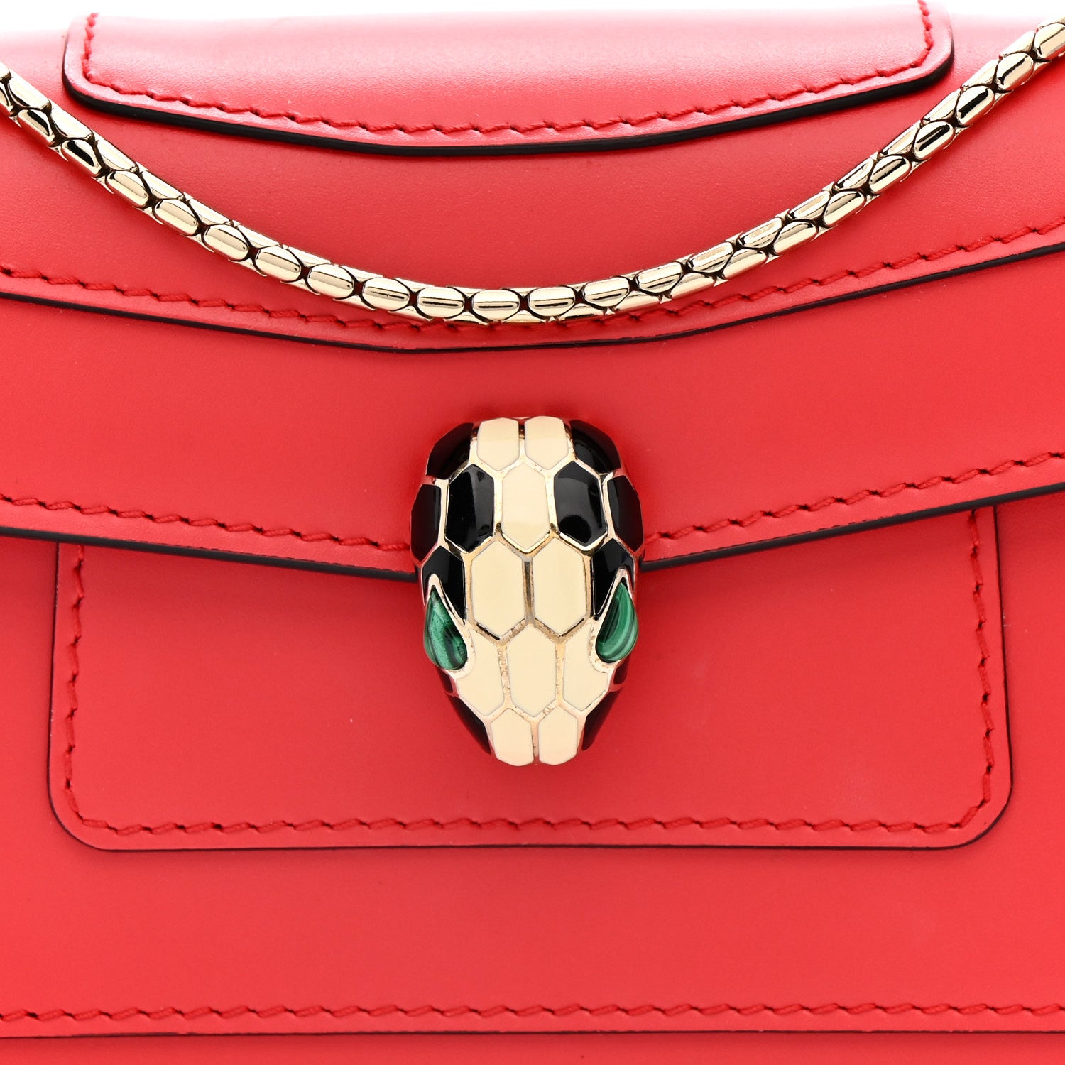 Bulgari Calfskin Serpenti Forever Crossbody Bag Red 7 of 12