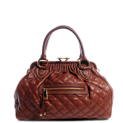 Marc Jacobs Quilted Leather Stam Chestnut 1 of 8