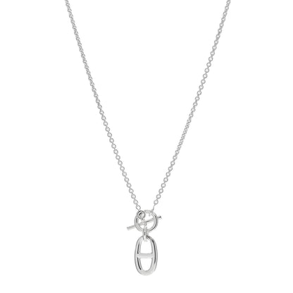 Hermes Sterling Silver Amulette Chaine d'Ancre Necklace 1 of 5