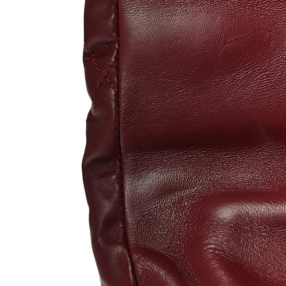 Balenciaga Nappa Calfskin Quilted Touch B Puffy Clutch Dark Red 10 of 10
