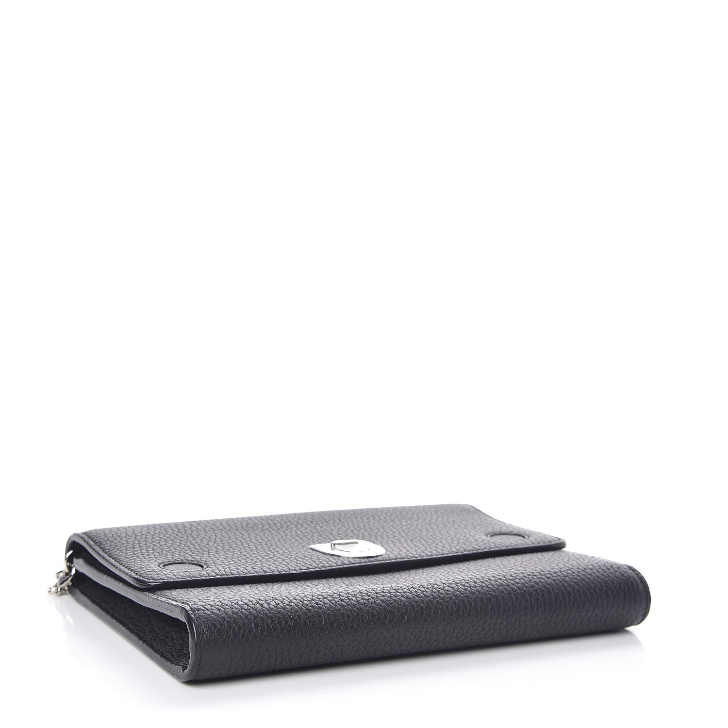 Christian Dior Grained Calfskin Diorever Wallet On Chain Black 4 of 9