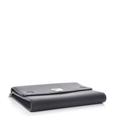 Christian Dior Grained Calfskin Diorever Wallet On Chain Black 4 of 9