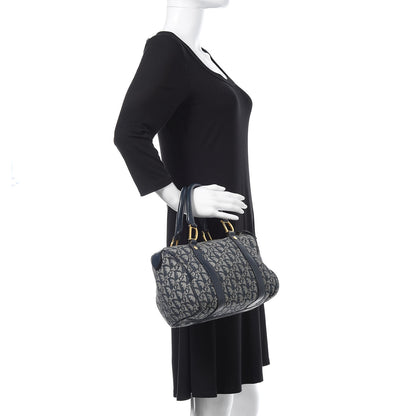 Christian Dior Monogram Boston Navy Blue 2 of 15
