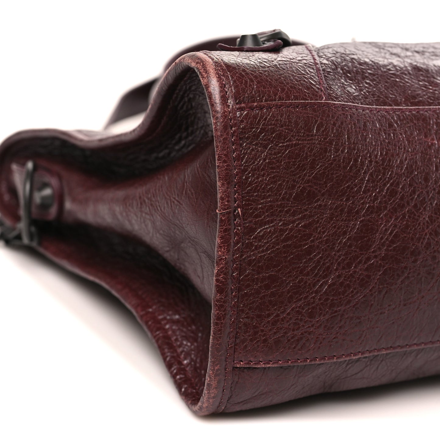 Agneau Classic Hardware Medium Le City Dark Burgundy