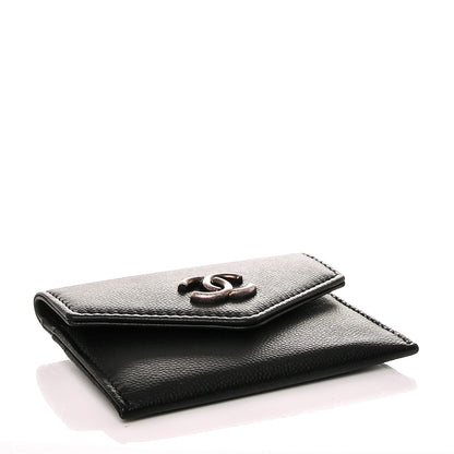 Chanel Caviar Envelope Card Holder Wallet Black 4 of 8