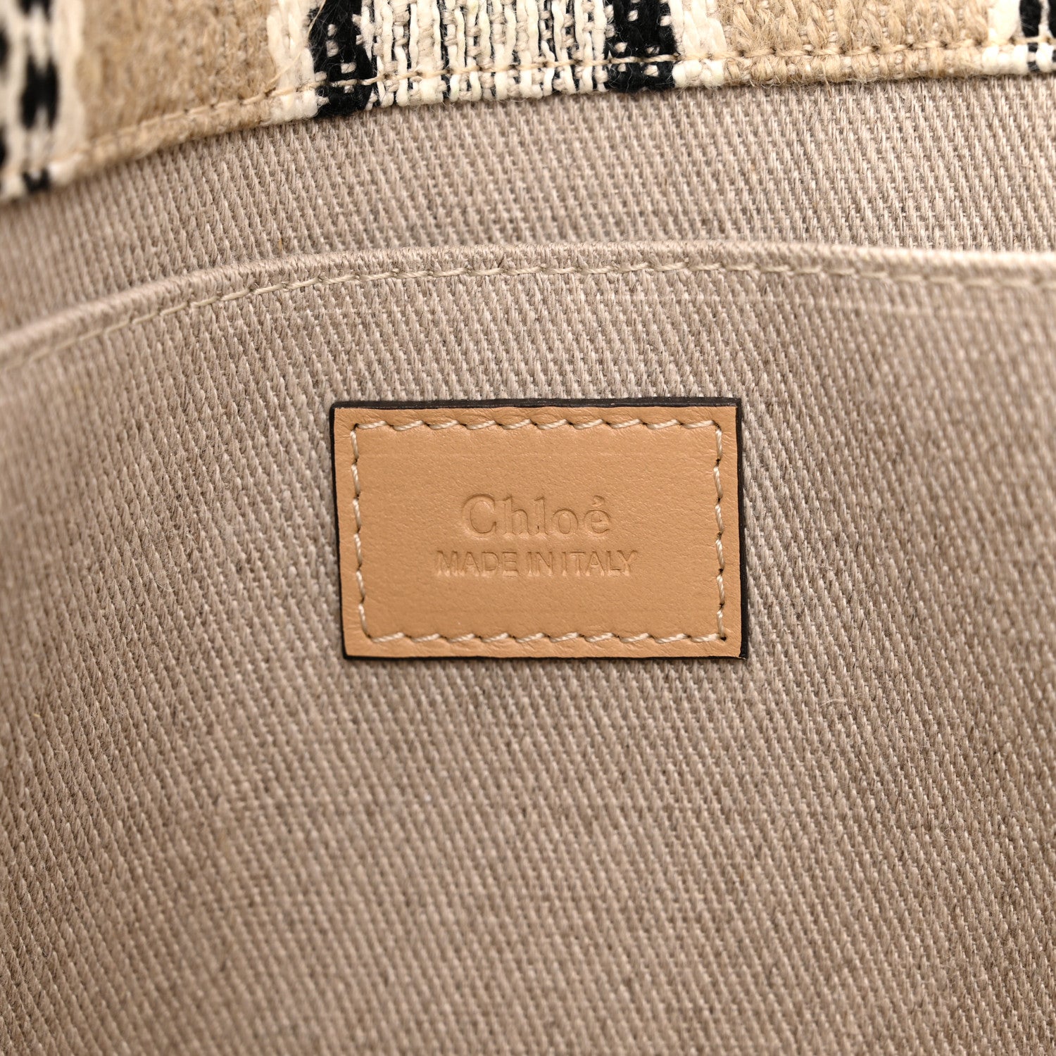 Chloe Knit Large Woody Ribbon Tote Nude 6 of 9