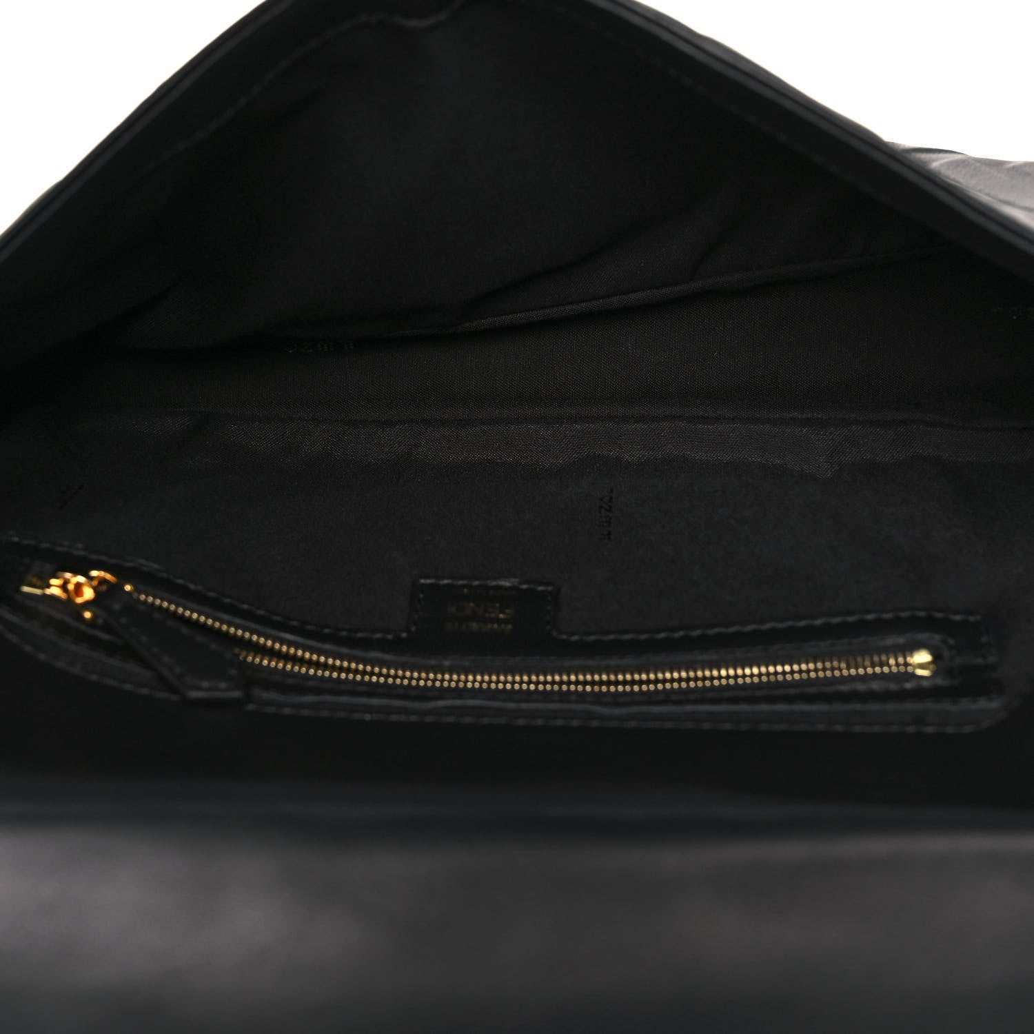 Fendi Nappa FF 1974 Embossed Large Baguette Black 5 of 10