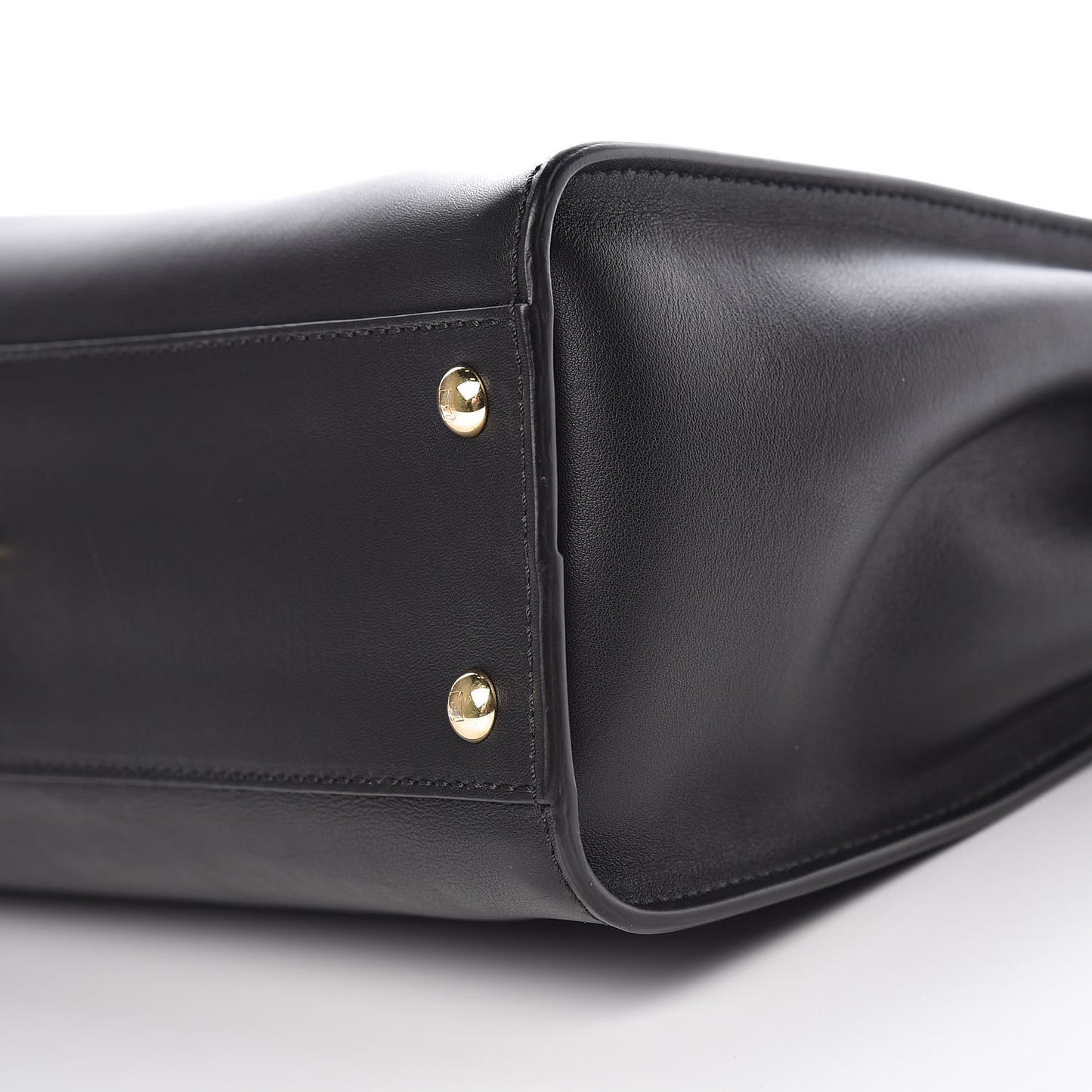 Vitello Seta Shiny Nappa Medium Peekaboo Iconic Satchel Black