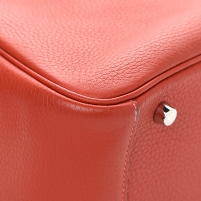 Hermes Taurillon Clemence Verso Lindy 30 Rouge Pivoine Rose Jaipur 11 of 17