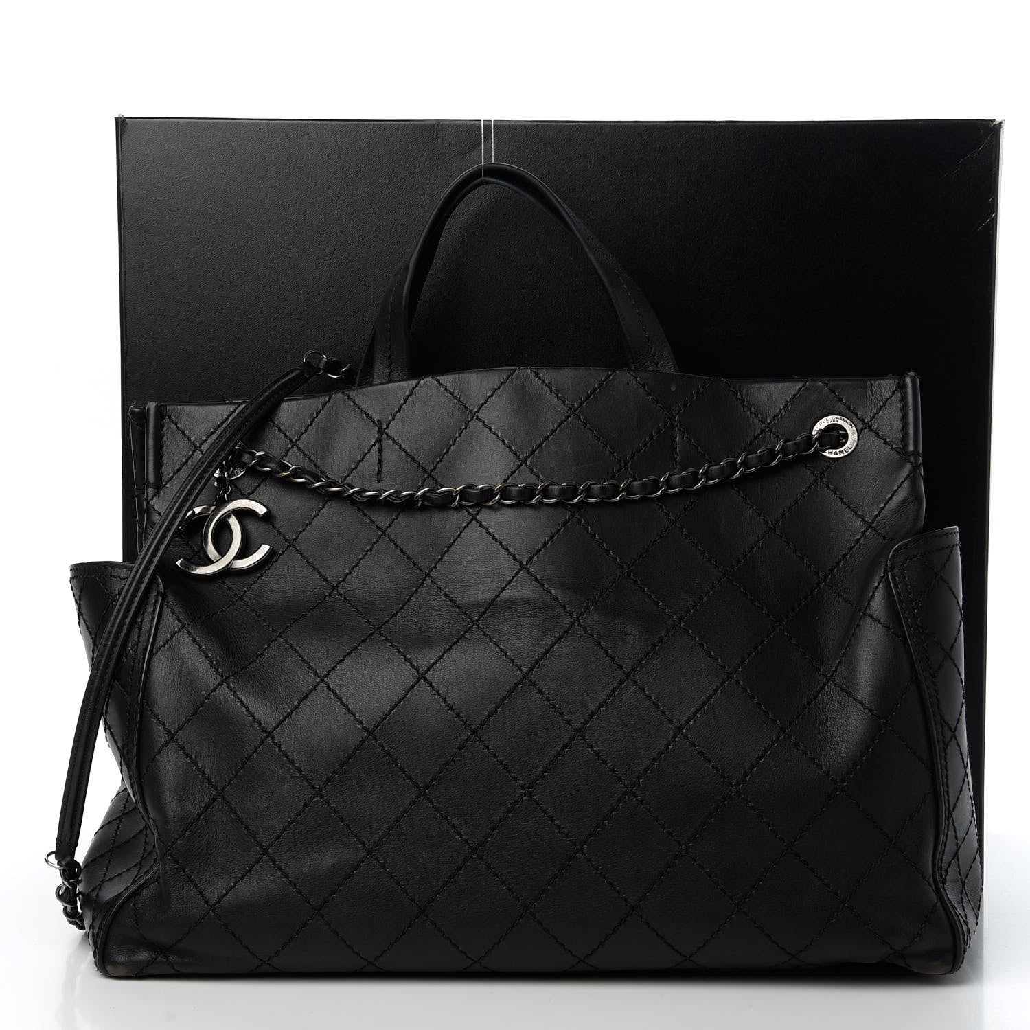 Chanel Calfskin CC Pocket Tote Black 11 of 12
