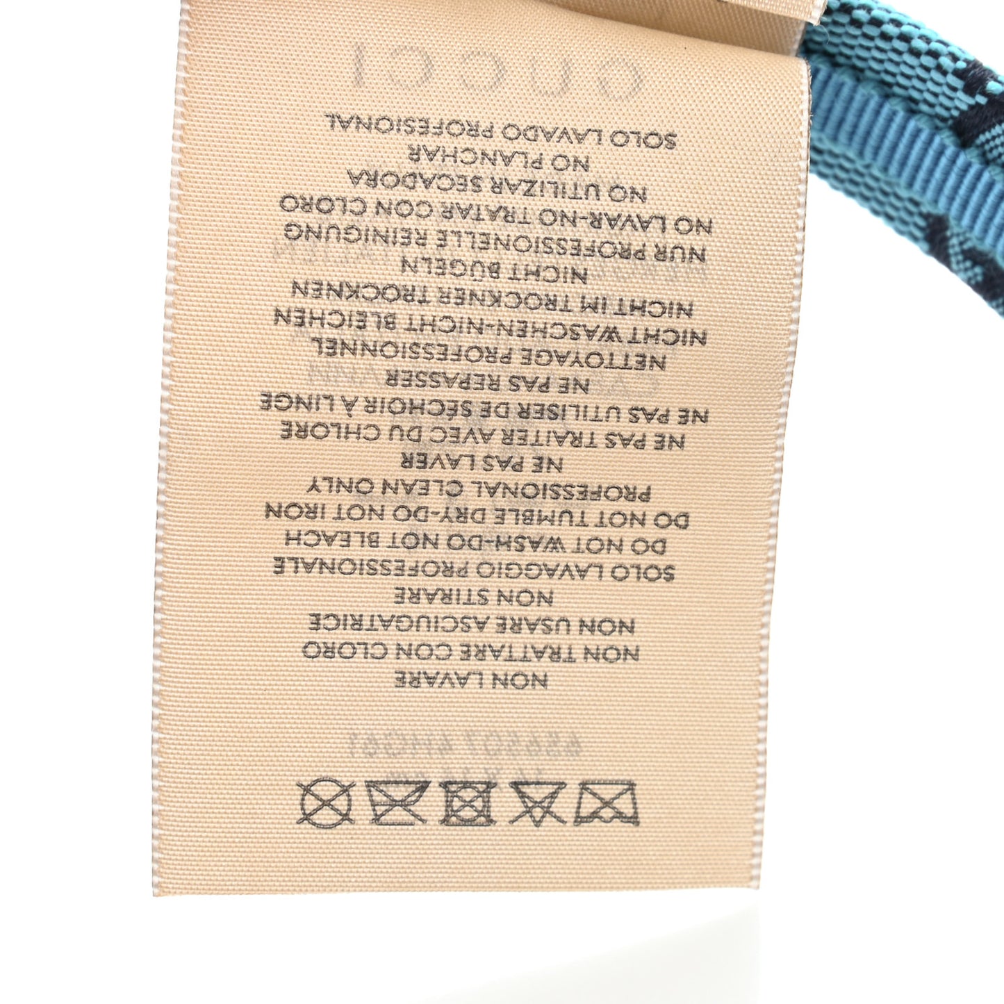 GG Canvas Headband Blue