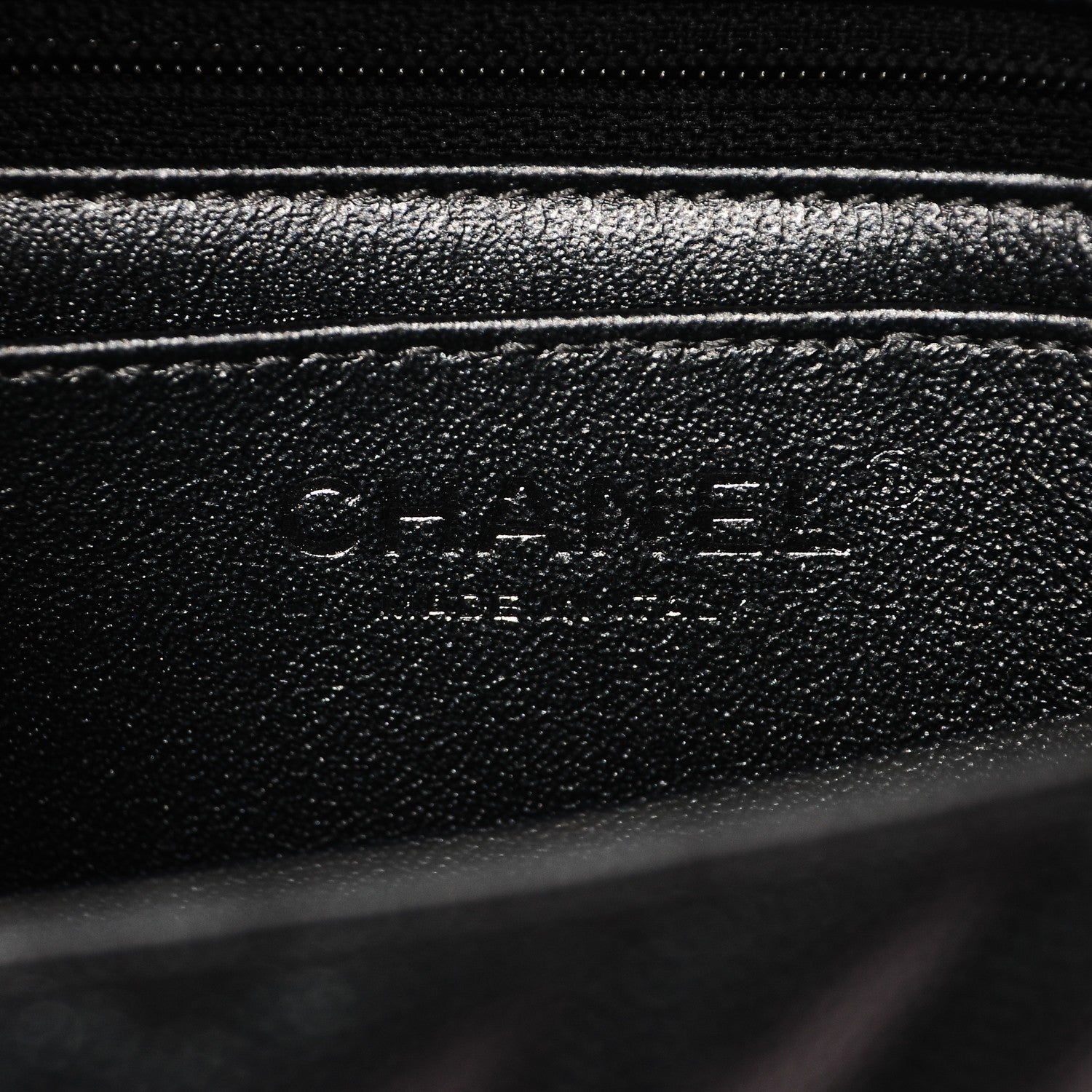 Chanel Metallic Caviar Chevron Quilted Mini Rectangular Flap Black 6 of 7