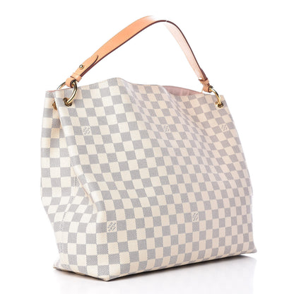 Louis Vuitton Damier Azur Graceful MM Rose Ballerine 3 of 13