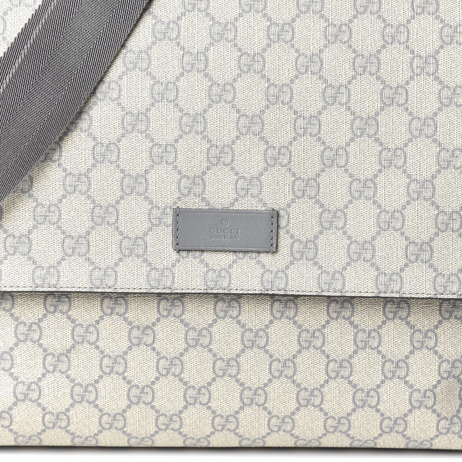 Gucci GG Plus Monogram Messenger Diaper Bag Ecru Grigio 11 of 11