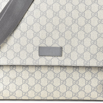 Gucci GG Plus Monogram Messenger Diaper Bag Ecru Grigio 11 of 11