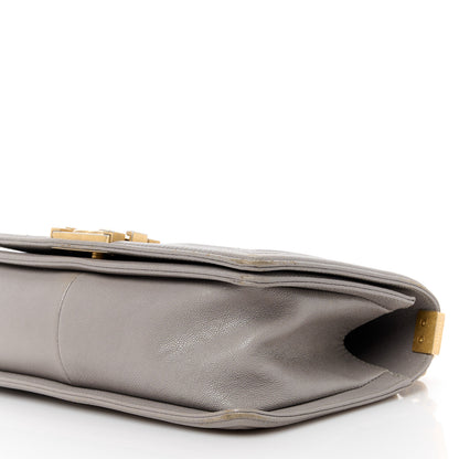 Chanel Caviar Quilted Medium Boy Flap Grey 10 of 12