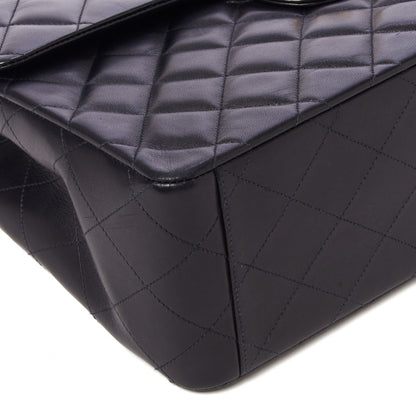 Chanel Lambskin Quilted XL Jumbo Single Flap Black 6 of 10