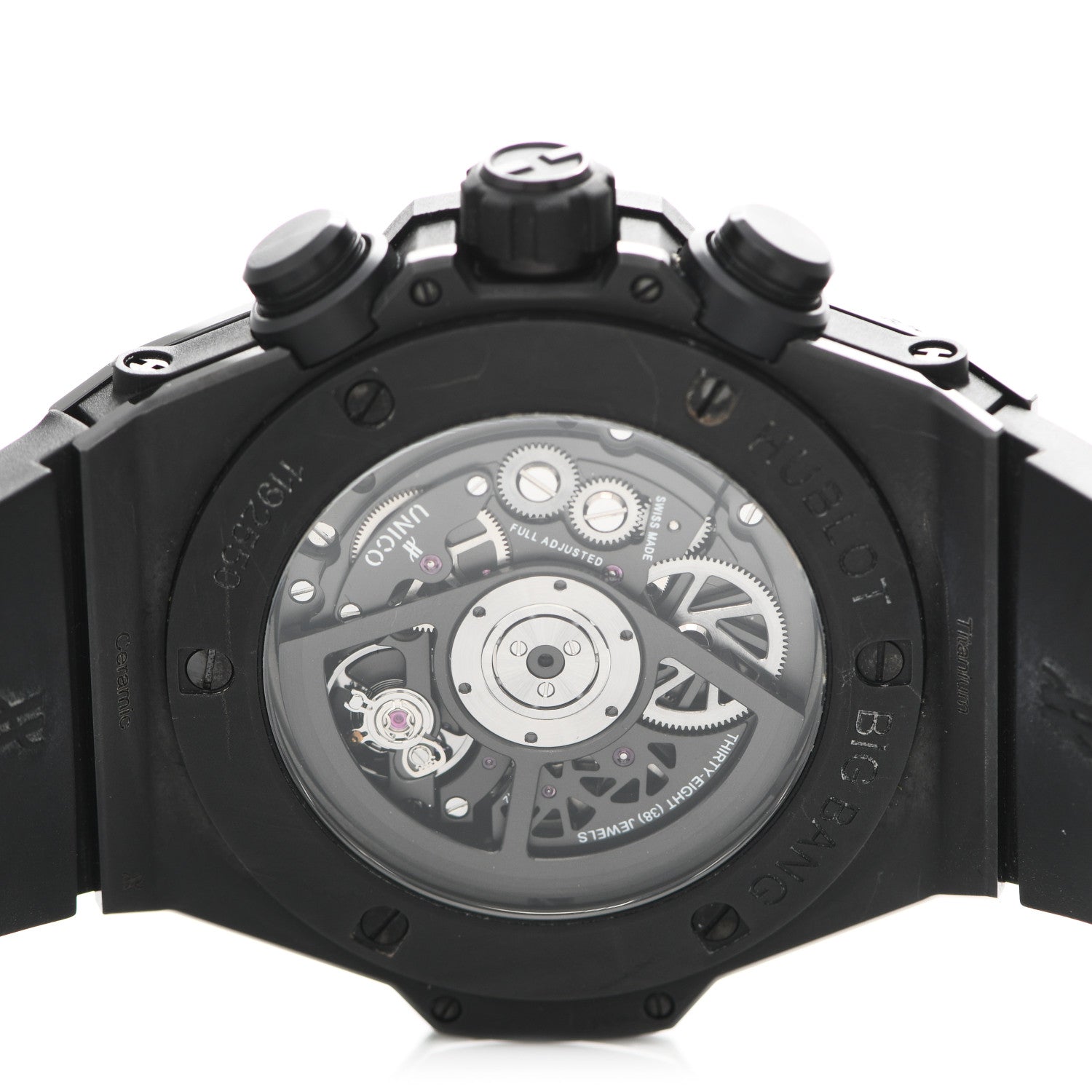 Hublot Ceramic Rubber 45mm Big Bang Unico Magic Gold Automatic Watch Black 411.CM.1138.RX 4 of 6