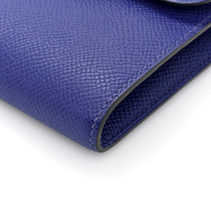 Hermes Epsom Constance Long Wallet Bleu Electrique 17 of 18