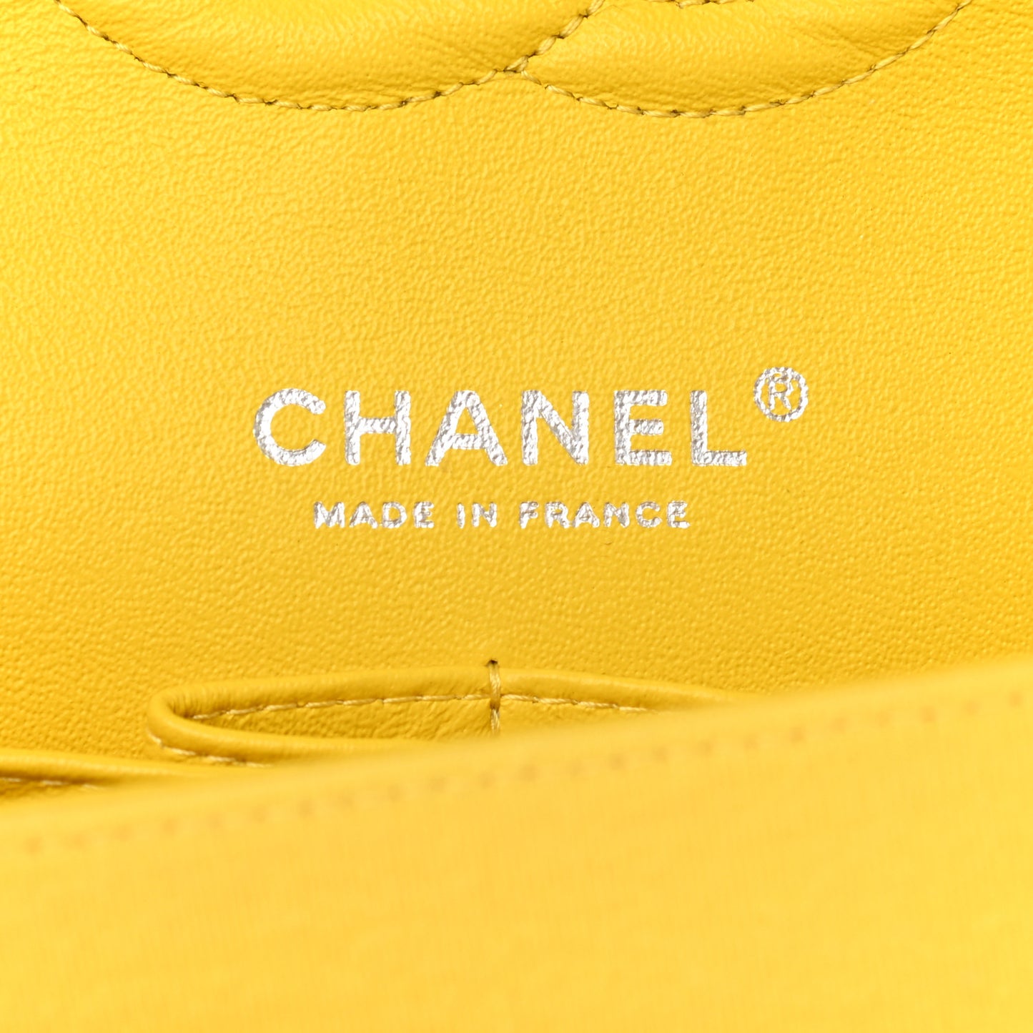 Jersey Quilted Medium Double Flap Yellow
