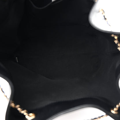 Chanel Calfskin Stitched Drawstring Bag Black 5 of 11