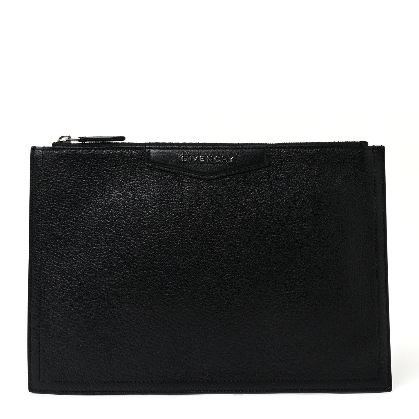 Sugar Goatskin Medium Antigona Pouch Black