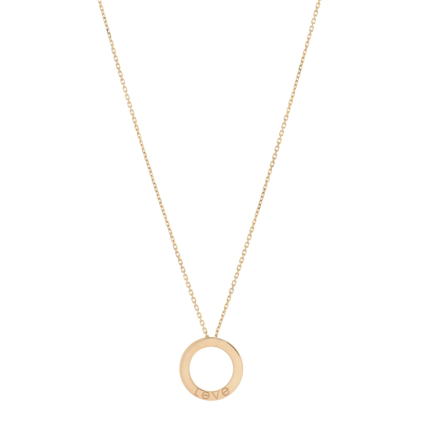 18K Yellow Gold LOVE Pendant Necklace