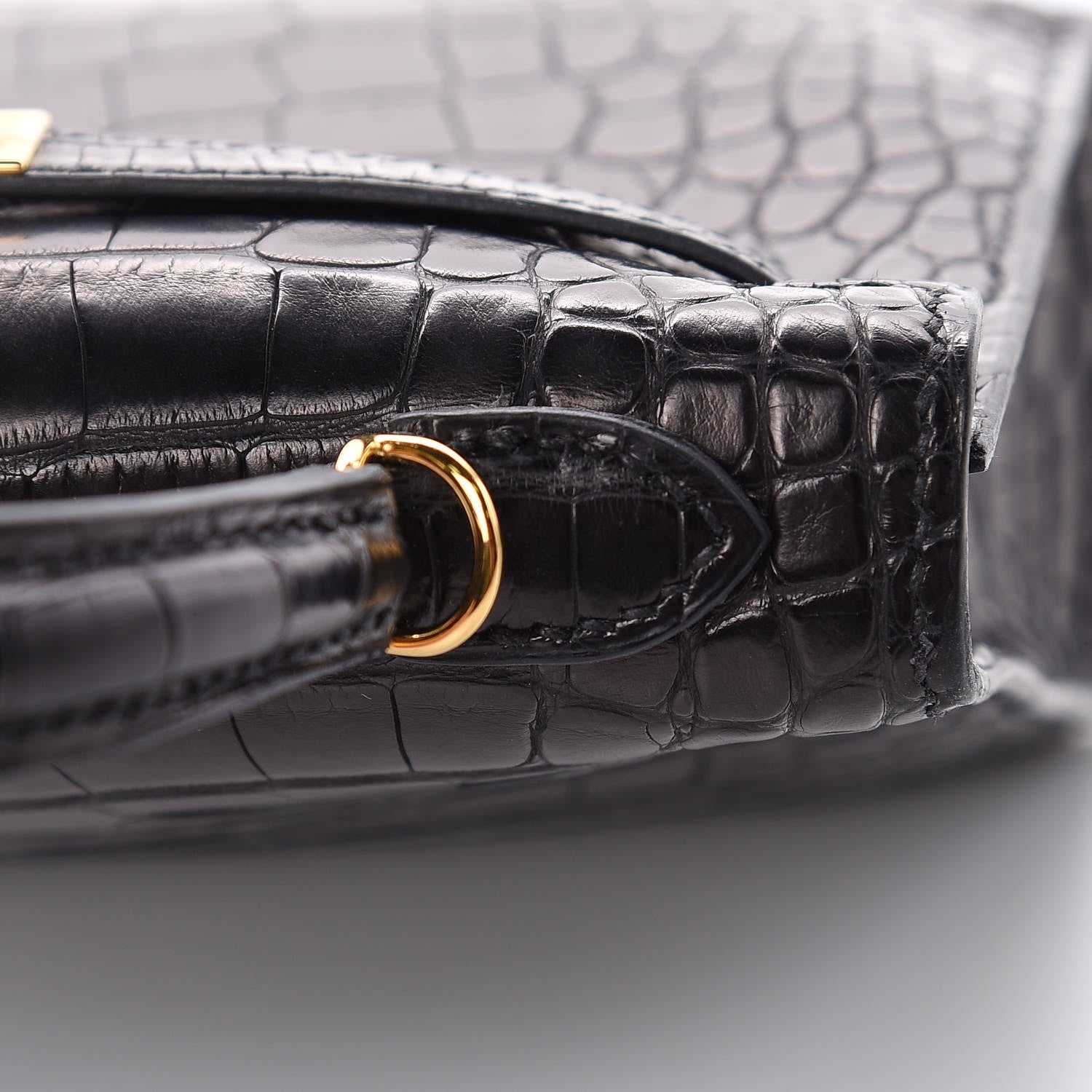 Hermes Matte Alligator Mini Kelly Sellier 20 Black 24 of 39