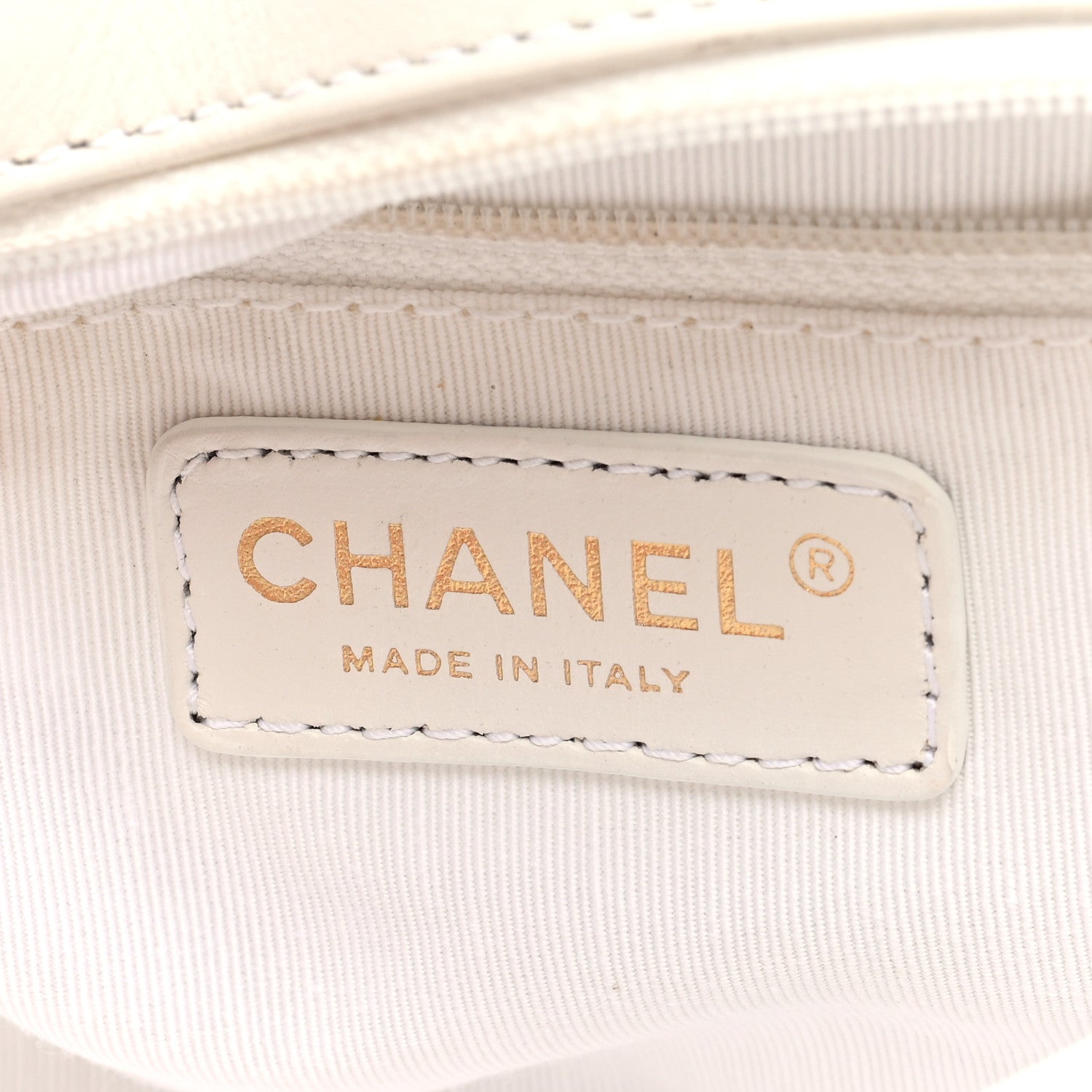 Chanel Calfskin Stitched Medium Covered CC Flap Bag White 6 of 10
