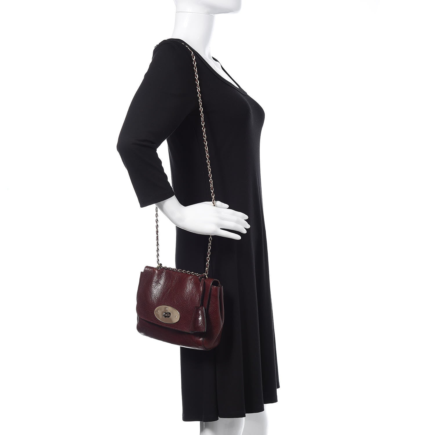 Mulberry Natural Vegetable Tanned Small Lily Flap Oxblood 2 of 11