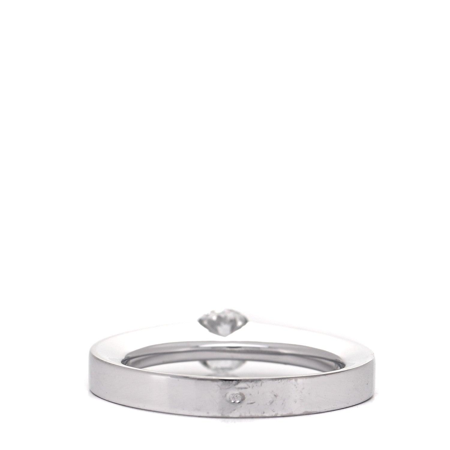 Cartier 18K White Gold Diamond .34ct Date Solitaire Ring 48 4.5 3 of 6