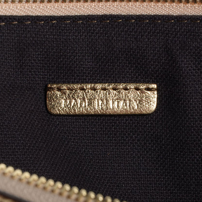 Burberry Woven Leather Nova Check Ashcombe Clutch Gold 6 of 7