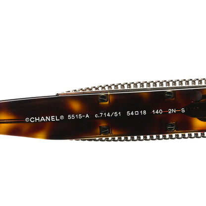 Chanel Acetate Oval Sunglasses 5515-A Tortoise 6 of 7