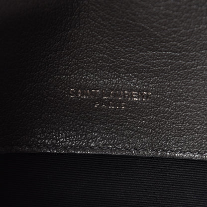 Saint Laurent Sheepskin Matelasse Chevron Monogram Medium College Bag Asphalt 7 of 12
