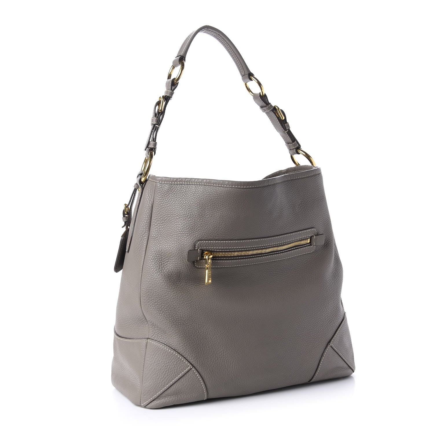 Prada Vitello Daino Hobo Argilla 3 of 10