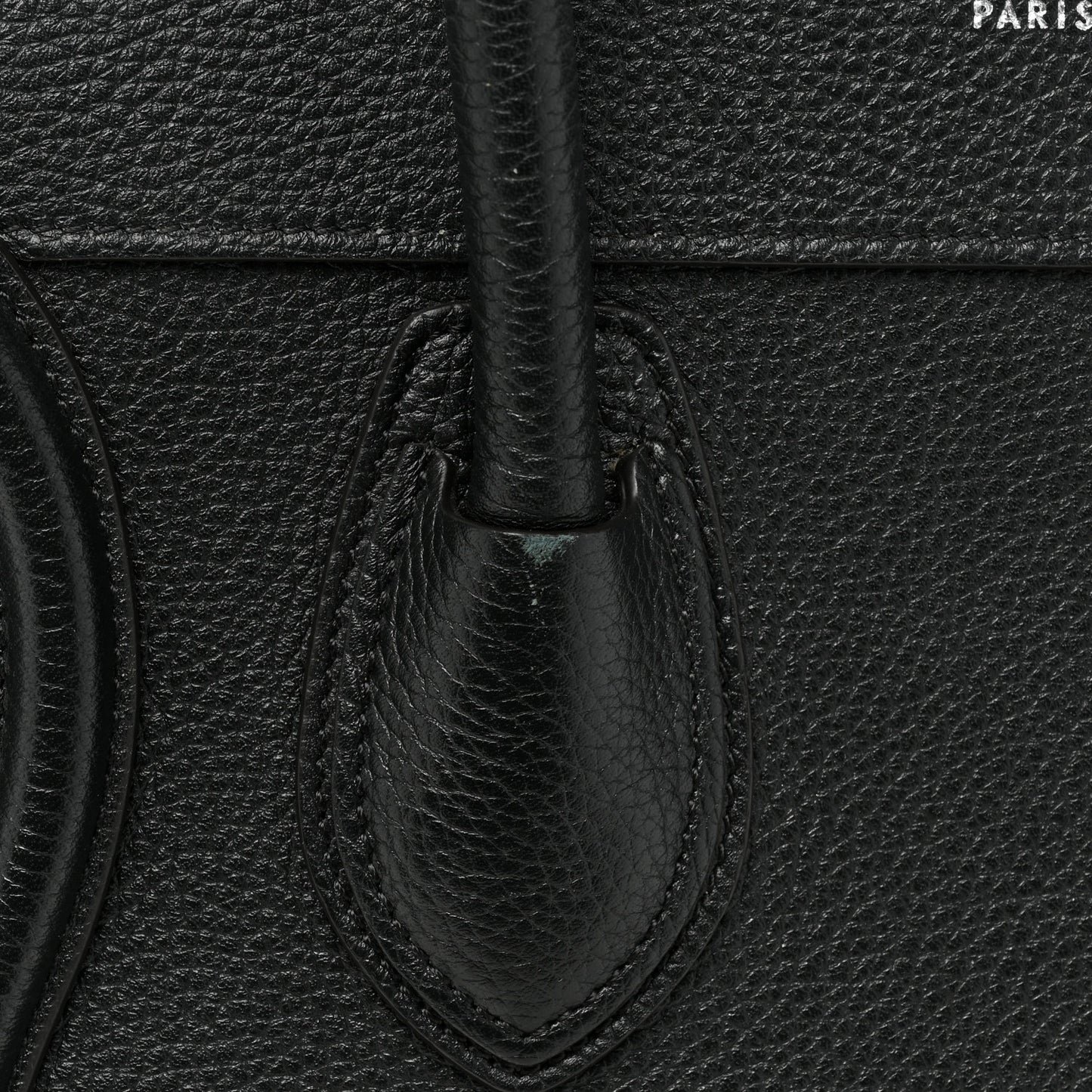 Drummed Calfskin Micro Luggage Black