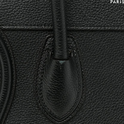 Celine Drummed Calfskin Micro Luggage Black 18 of 25