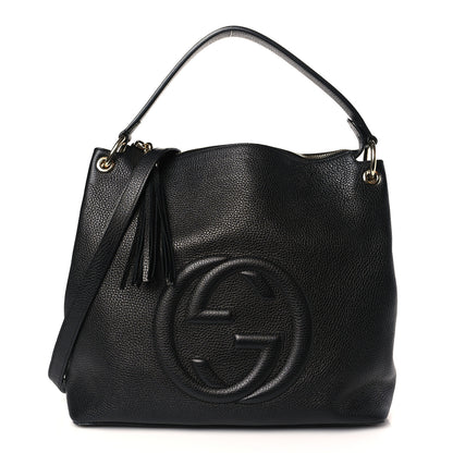 Gucci Pebbled Calfskin Large Soho Hobo Black 1 of 9