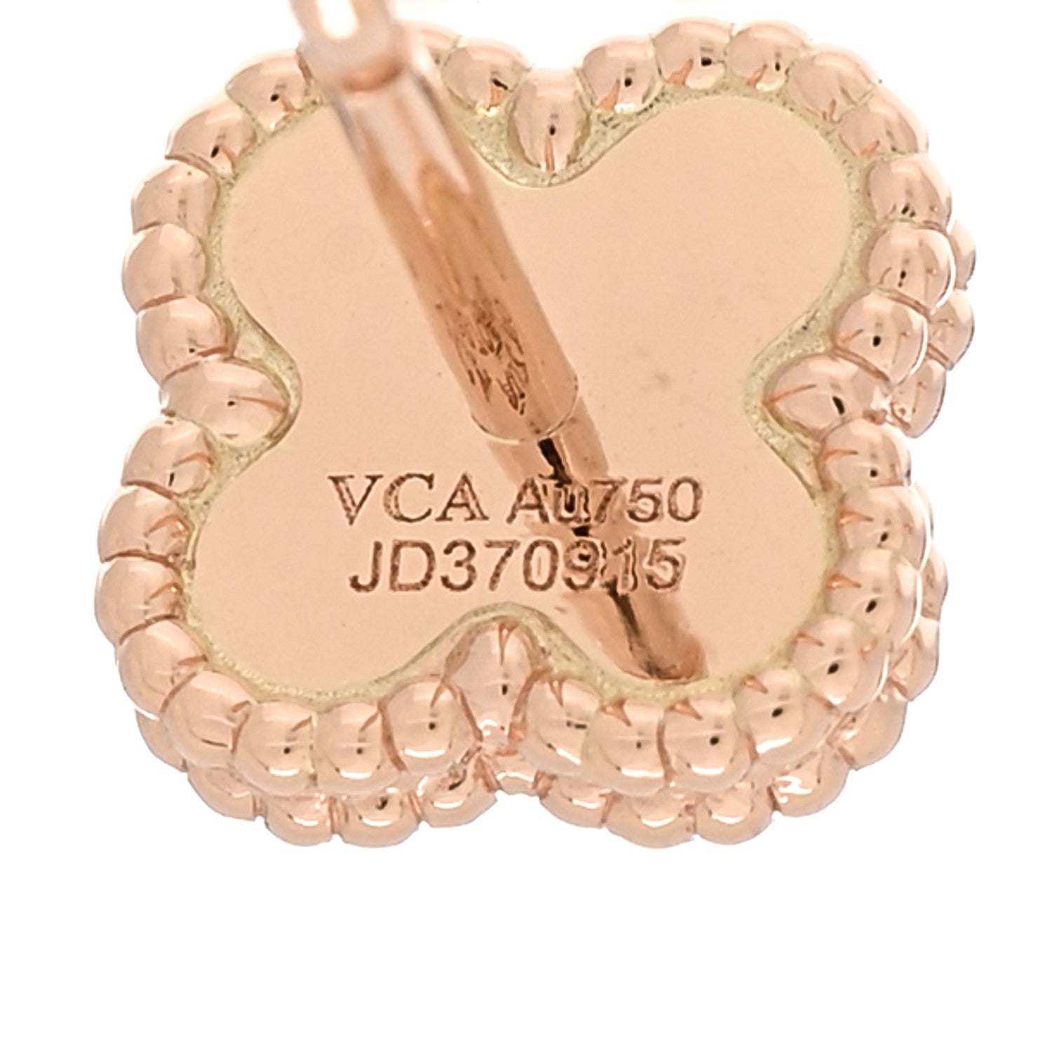 Van Cleef & Arpels 18K Rose Gold Sweet Alhambra Earrings 4 of 5