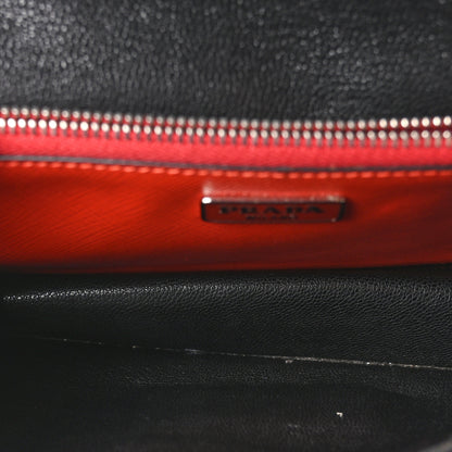 Prada Saffiano Lux Sound Shoulder Bag Fuoco Lacca 5 of 9
