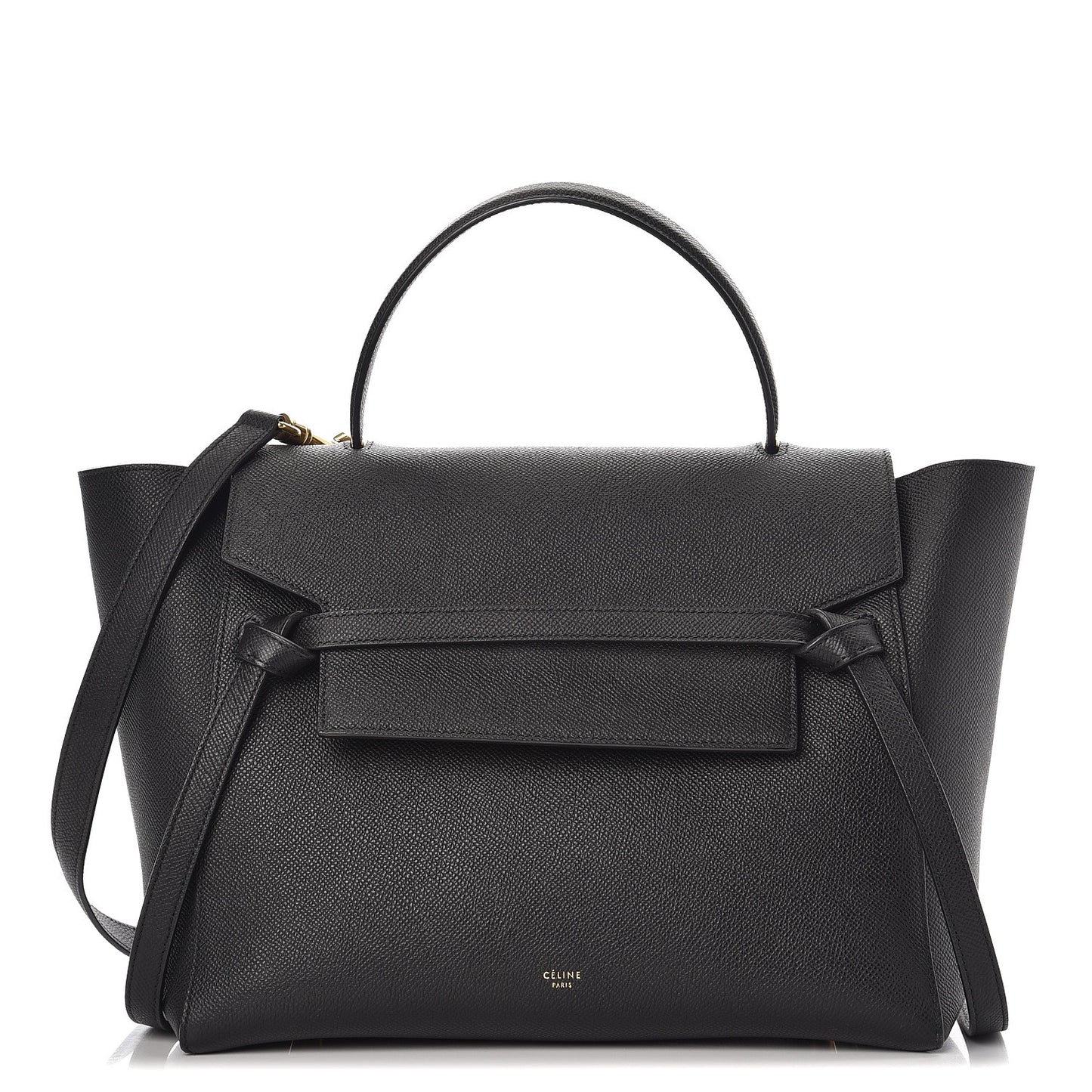 Grained Calfskin Mini Belt Bag Black