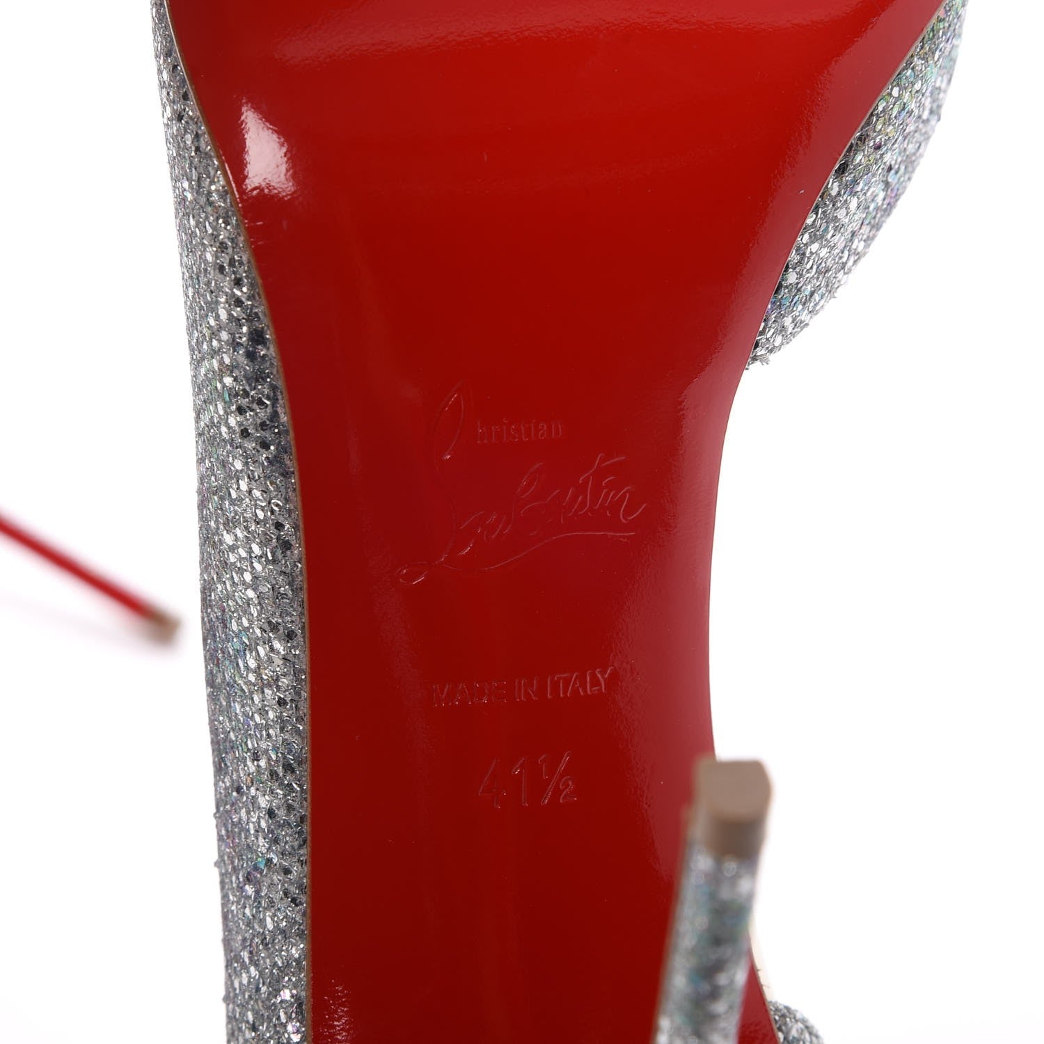 Christian Louboutin Glitter Luminor Iriza 100 Pumps 41.5 Multicolor Light Gold 6 of 8
