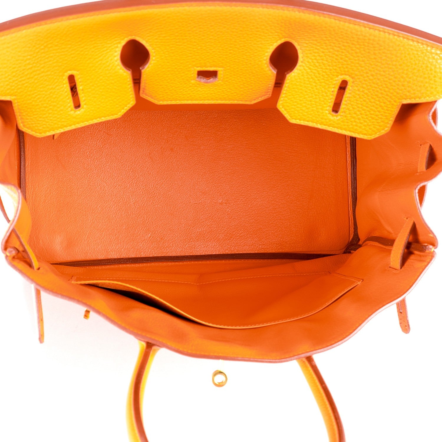 Hermes Taurillon Clemence Birkin 35 Orange 7 of 23