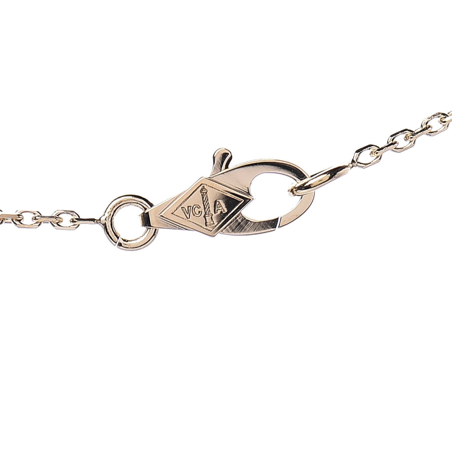 18K Yellow Gold Mother of Pearl Sweet Alhambra Pendant Necklace